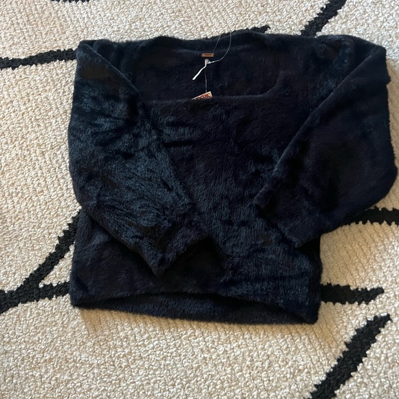 Free people square neck black sweater - Picture 7 of 12